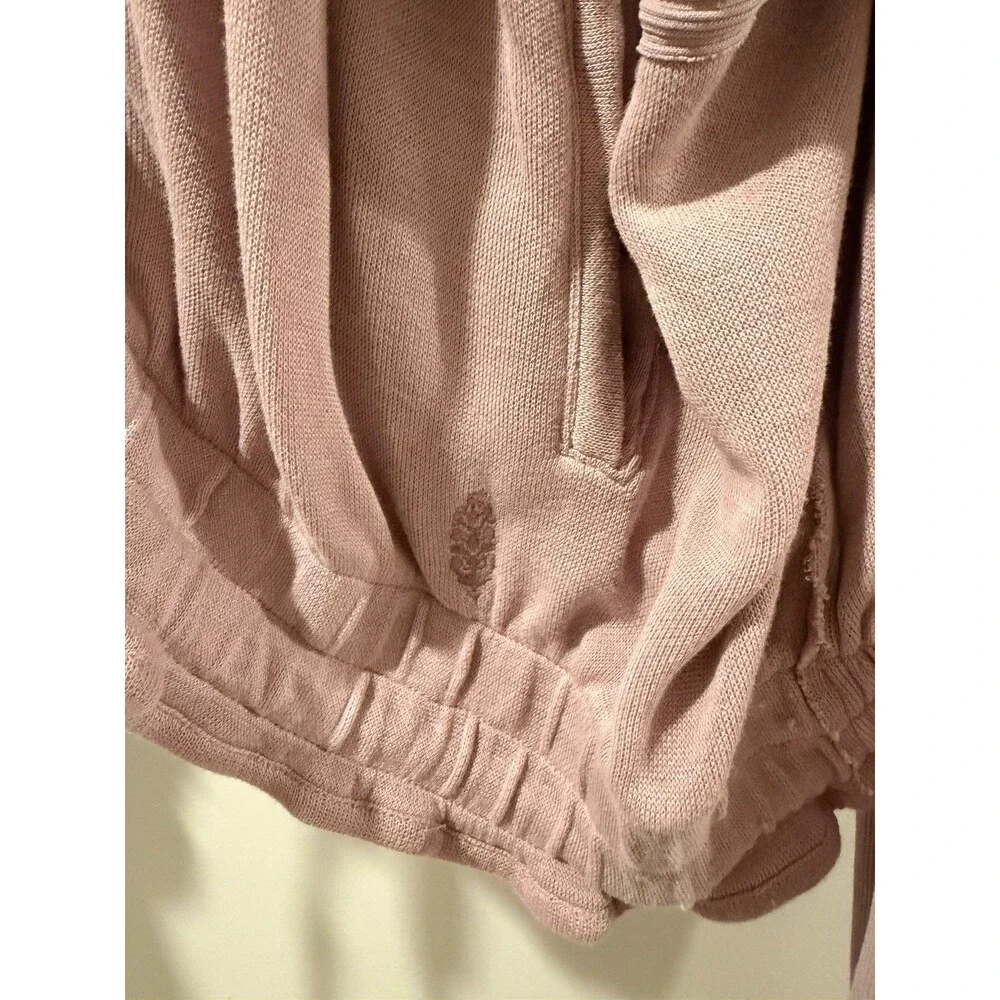 Free People Movement Trekking Out Full Zip Up Hoodie Mauve Pink Size Large
